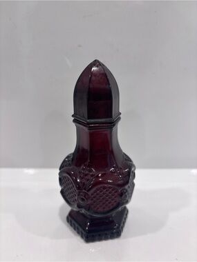 Vintage Avon Cape Cod Ruby Red Glass Pepper Shaker w/ Original Stopper